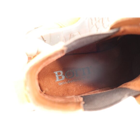 Born Women's Laney Chelsea Boot Size 7 Brown Leather Block Heel Pointed Ankle - Picture 11 of 14